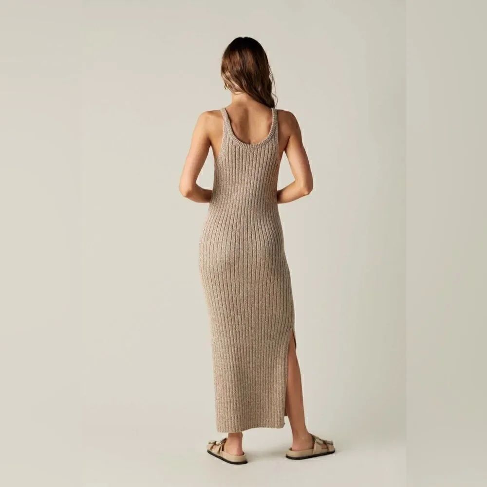 NWT Closed Moulin Knit Midi Tan Dress Strap Nutmeg Size S - Picture 3 of 10